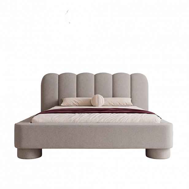 Fedve POLŠTÁŘOVÁ POSTEL CANGU 160x200 cm, Světle šedá