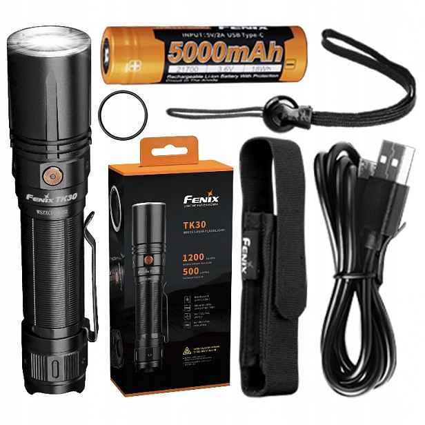 Klasická svítilna Fenix 500 lm 1200 metrů Fenix TK30 Set