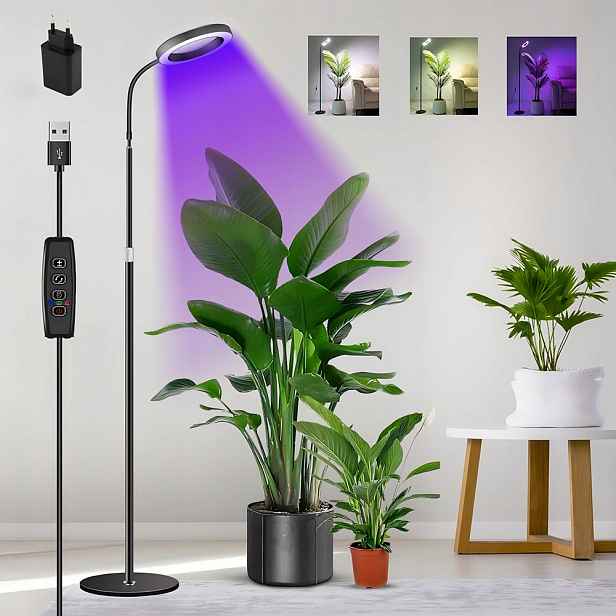 Led pěstební lampa na rostliny, 360° nastavitelný jas, 10 úrovní, 72 Led, 1,7 milionu