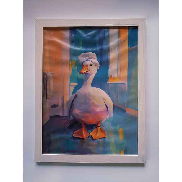 Rámeček borovicový bílý 70x100 na fotografii klasický Dřevo boho