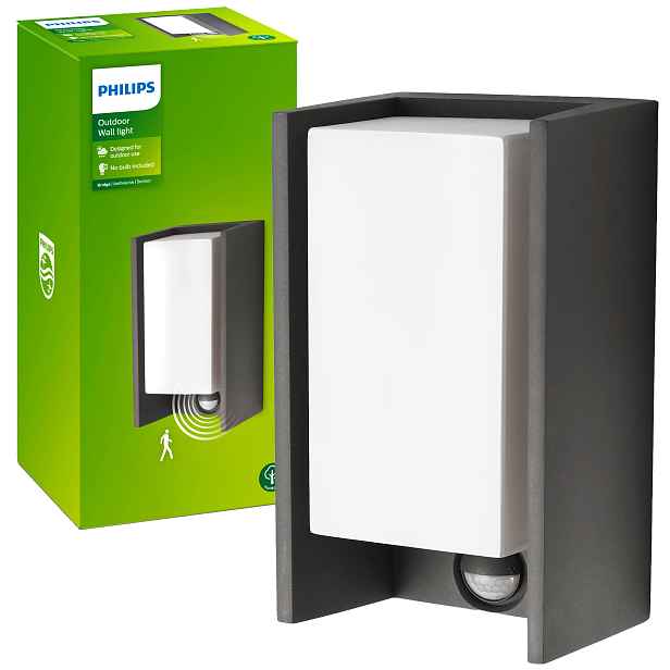 Venkovní nástěnné svítidlo Fasádní lampa E27 Led Philips Bridge, Senzor Pohybu