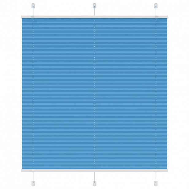 vidaXL Plisovaná roleta modrá 120x100 cm Šířka látky 119,4cm Polyester