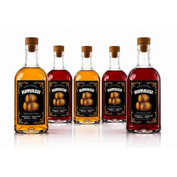 20 x prémiové lahve na Svatební Hostina Bimber Likéry Vodky etikety Tadeusz 500 ml