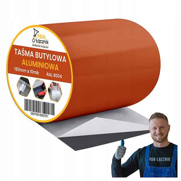Butylová páska Dekarska hliníková 150 mm 10 m Střešní těsnící páska 2 ks