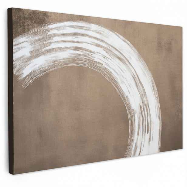 MuchoWow OBRAZ NA PLÁTNĚ Barva - hnědá - Japandi 120x80 cm