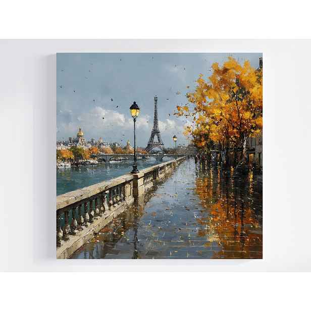 Obraz Na Plátně Canvas Pohled Francie Paříž Eiffelova Věž Podzim 50x50