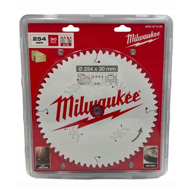 Pilový kotouč na dřevo 254 x 30 mm, 60 zubů Milwaukee 4932471320