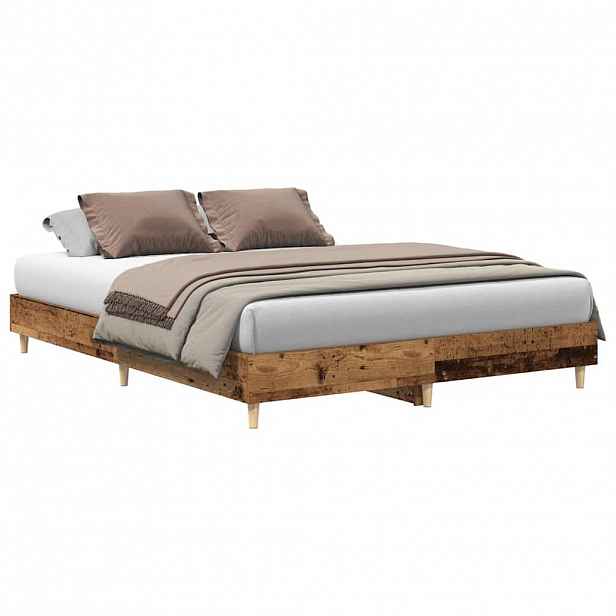 vidaXL Rám postele bez matrace Staré dřevo 150x200 cm kompozitní dřevo
