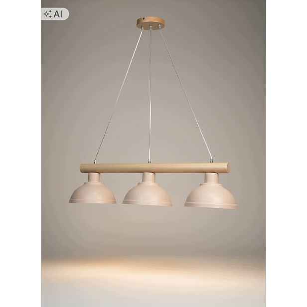 Závěsná Lampa Lustr Kora 3 Kašmír Dřevo Kule Loft 3xE27 Euro-lamp Led