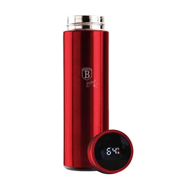 BERLINGERHAUS Termoska nerez s LED displejem 450 ml Burgundy Metallic Line BH-7955