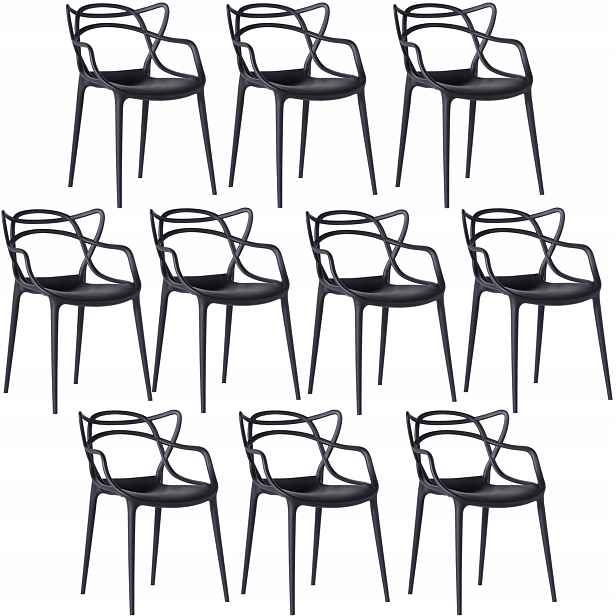 Křeslo Loft Černé Moderní Designové křeslo Kuchyňského Obývacího pokoje Premium x10