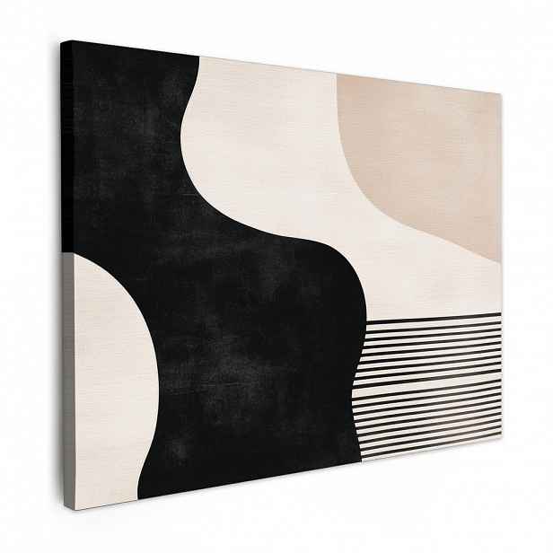 MuchoWow OBRAZ NA PLÁTNĚ Abstraktní - Japonské - Béžové - Moderní 40x30 cm
