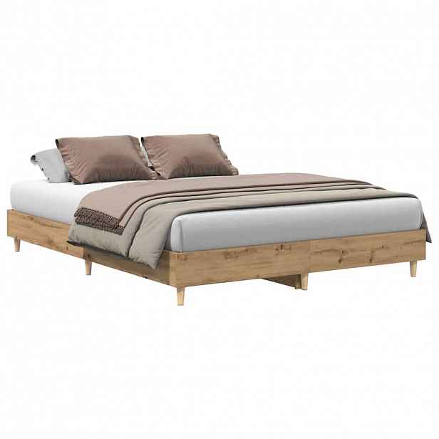 vidaXL Rám postele bez matrace Artisan Dub 150x200 cm kompozitní dřevo
