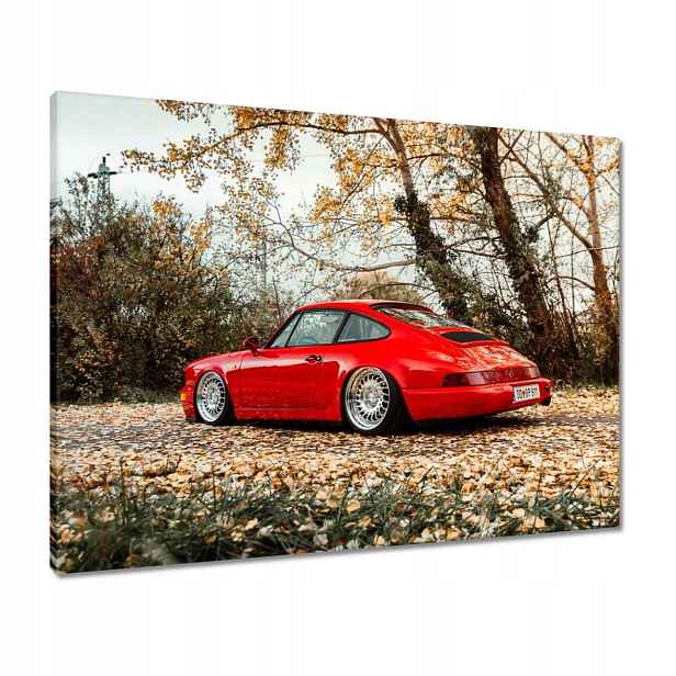 Obrazy 80x60 Červené Porsche Auto