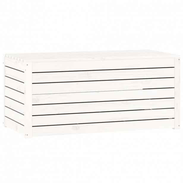 vidaXL Zahradní box bílý 101 x 50,5 x 46,5 cm masivní borové dřevo