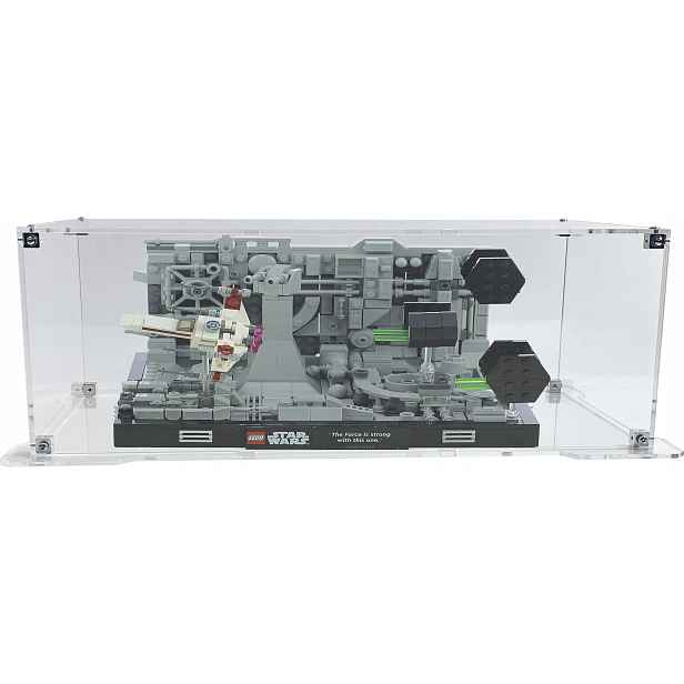 Vitrína s podstavcem pro Lego 75329 Diorama: Útok na Hvězdu smrti