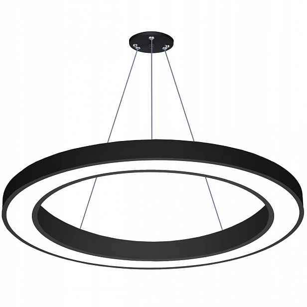 Závěsné stropní svítidlo s Led lustrem 100 cm, kulatý prstenec