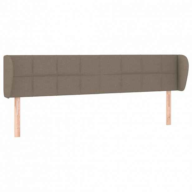 vidaXL Čelo postele typu ušák taupe 203x23x78/88 cm textil