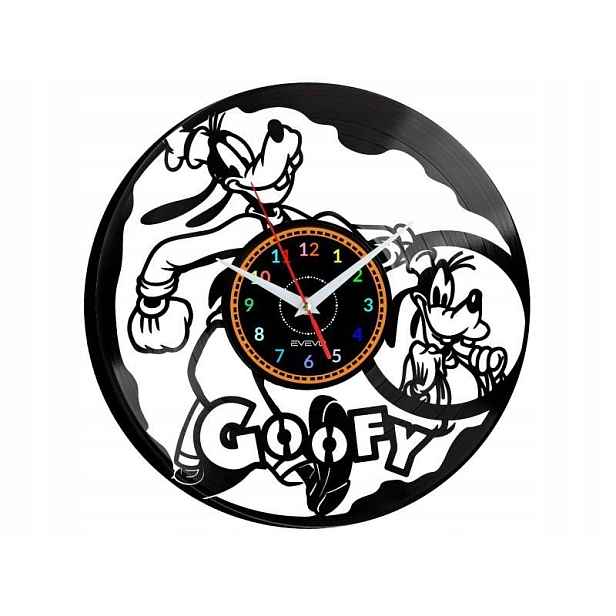 Goofy Dárek Originální dekorace do domu Hodiny z vinylové desky