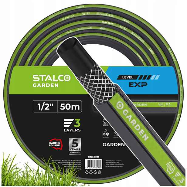 Hadice 3 Vrstvy Vyztužená Silná Odolná 1/2″ 50M Stalco Garden