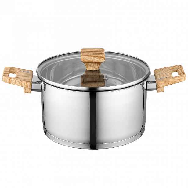 Hrnec s víkem Nerezová Ocel Inox Fitter 24 cm 5,6 l Indukce
