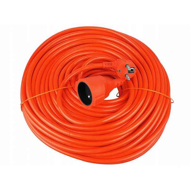 Prodlužovací Kabel na sekačku 1 zásuvka 50 m oranžový s uzemněním 3x2,5 mm