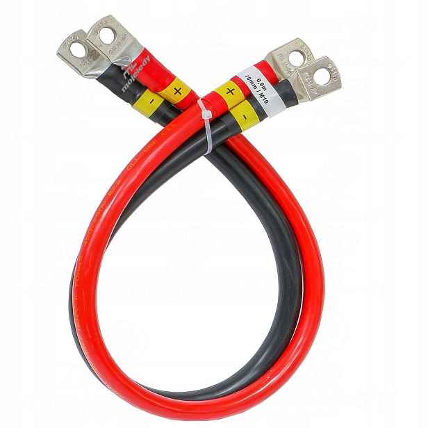 sada 2x 60 cm kabel Lgy 70 mm 70 M10 pro kované akumulátory