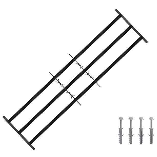 vidaXL Bezpečnostní mříž na okna se 3 příčkami 3 ks 93-174 cm
