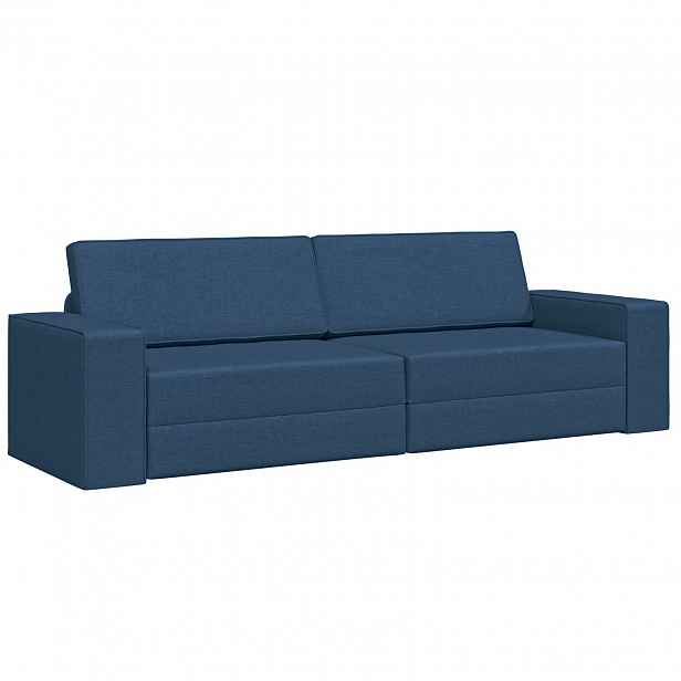 vidaXL Pohovka na spaní Námořnická modrá 245 x 78 x 77 cm textil