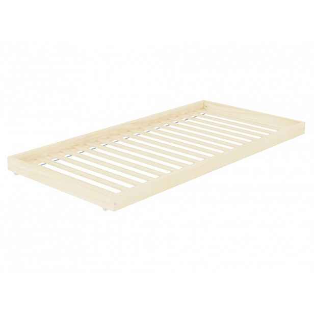 Benlemi Dřevěná výsuvná přistýlka SLEEP pod postel na kolečkách Zvolte barvu: Transparentní vosková lazura matná, Zvolte rozměr: 80x190 cm (pod poste…
