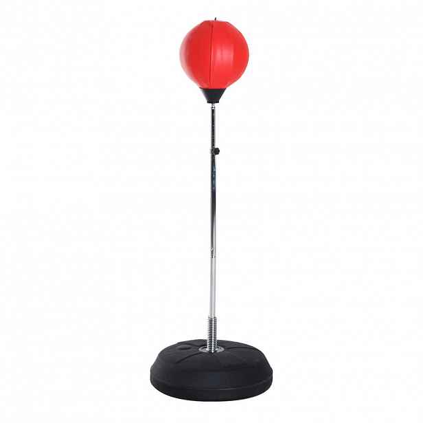 HOMCOM BOXOVACÍ MÍČ, plast, červený, 43L x 43Š x 144V cm