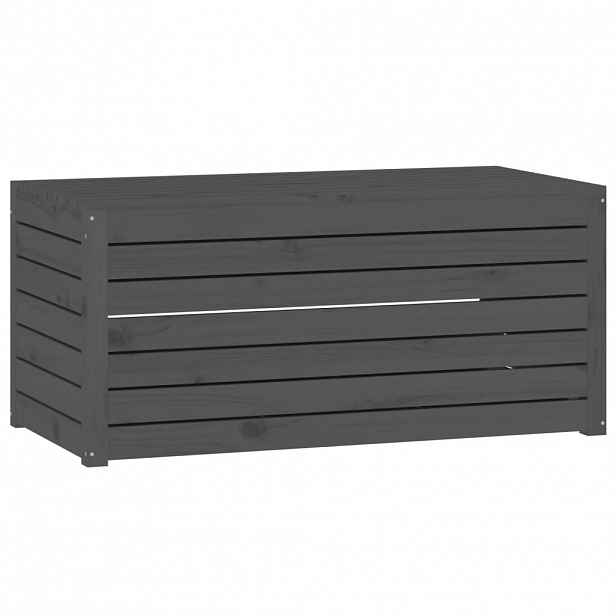 vidaXL Zahradní box šedý 101 x 50,5 x 46,5 cm masivní borové dřevo