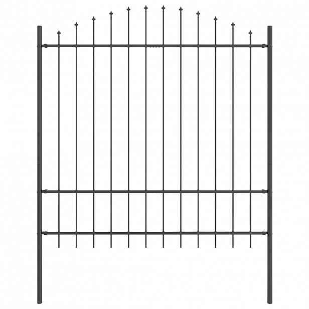 vidaXL Zahradní plot WOERDEN 170 x 215 cm Práškově lakovaná ocel Šedá