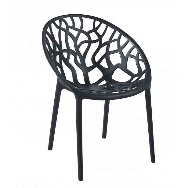 Designová zahradní židle KIRAMI - černá