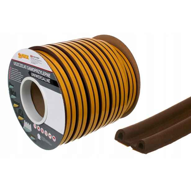 Gumové těsnění Epdm samolepicí typ P 9x5,5 mm bílá role 100 m
