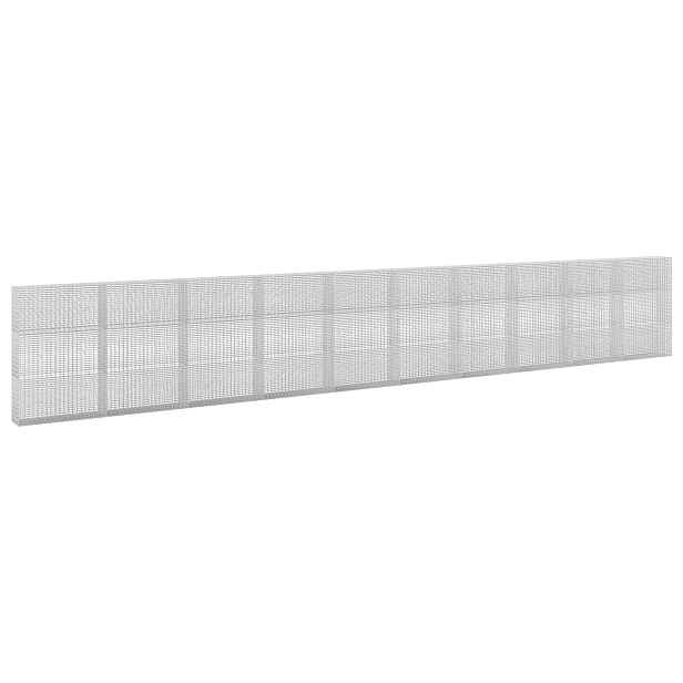 vidaXL Gabion s drátem 3,5 mm a sítem 5x2,5 cm 1000x30x150 cm