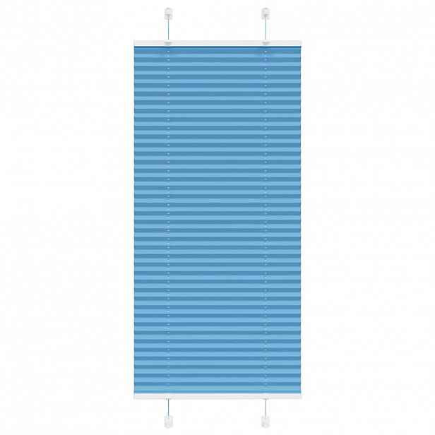 vidaXL Plisovaná roleta modrá 65x150 cm Šířka látky 64,4 cm Polyester