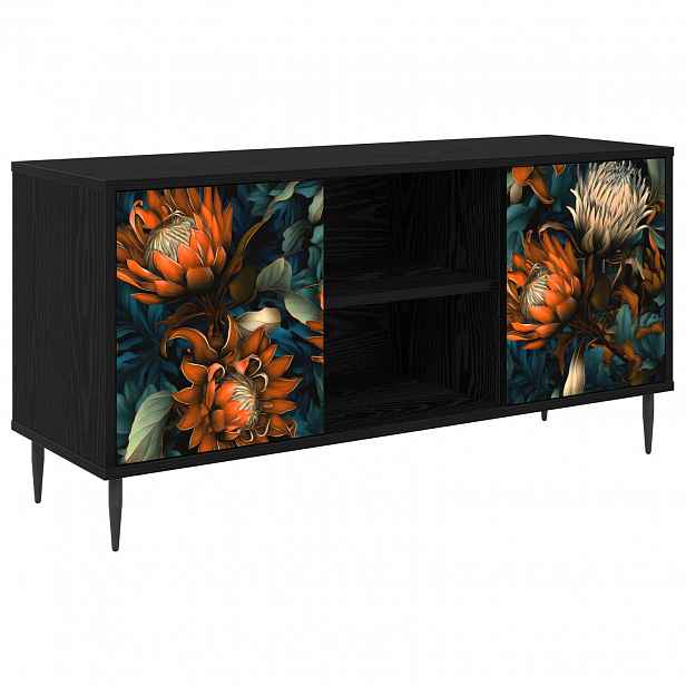vidaXL Televizní skříň LOCHEM 102 x 33 x 51 cm Černý dub