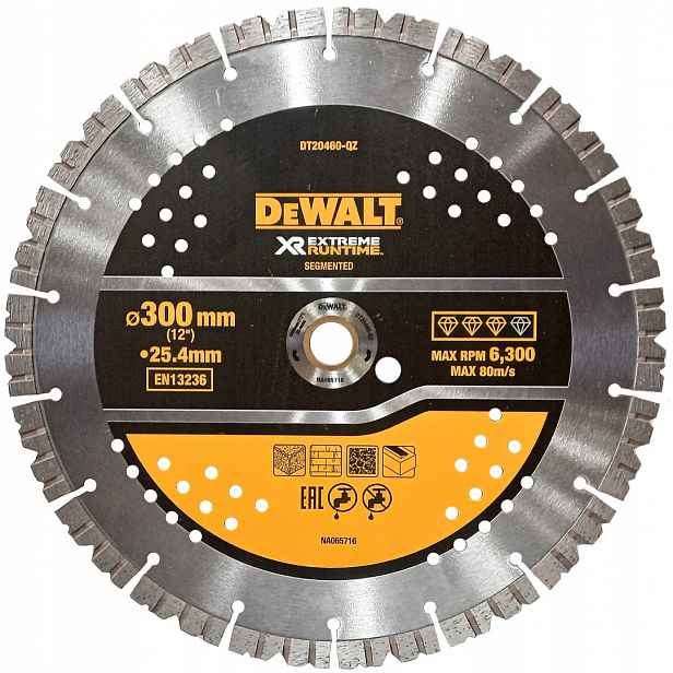 Diamantový kotouč betonu 300x25,4 mm DeWALT DT20460