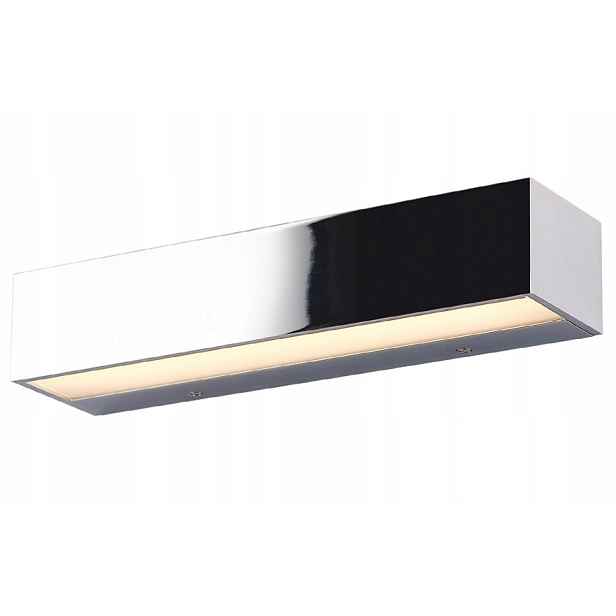 Led nástěnné svítidlo moderní obdélníkové, chrom 28,5 cm 3000K Maxlight