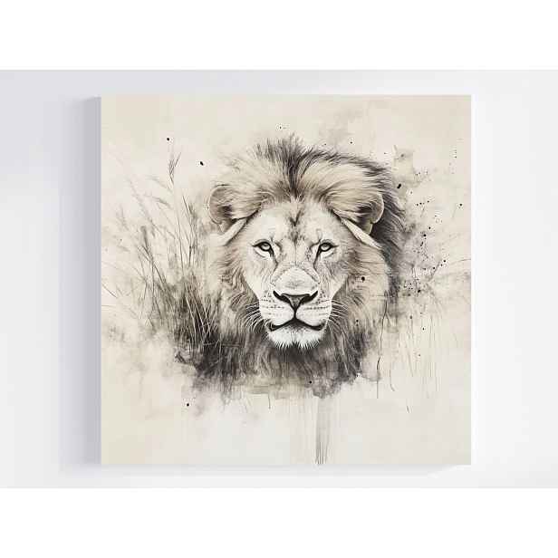 Obraz Na Plátně Canvas Grafika Portrét Zvíře Afrika Lev 50x50
