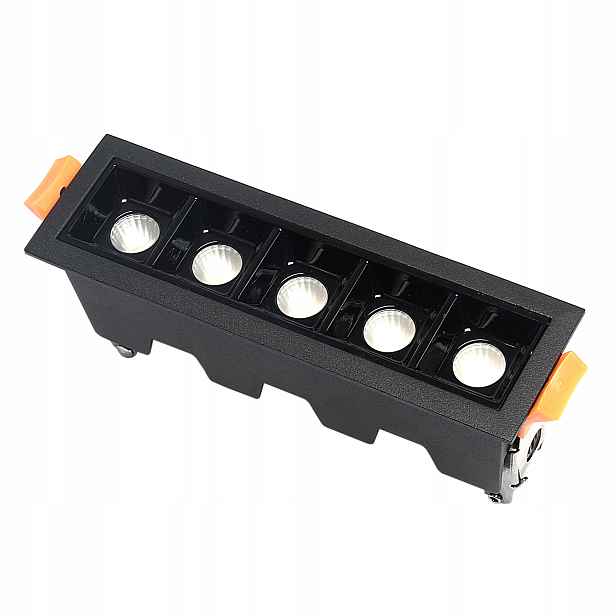 Panelová Led lineární lampa pod omítku 10W Černá