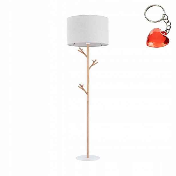 Stojací podlahová lampa Moderní hnědá Albero Linen E27 Tk Lighting