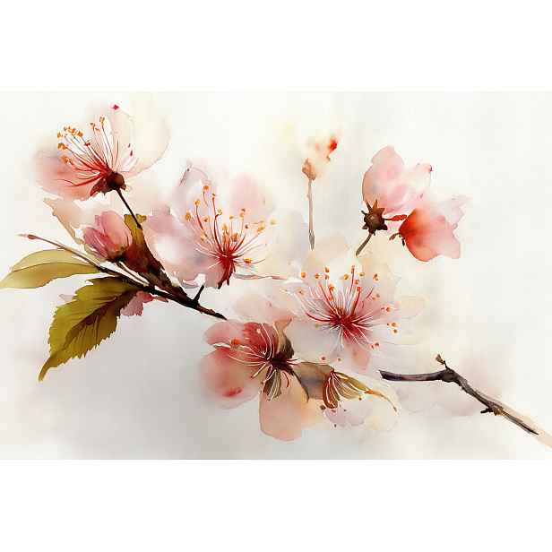 Fototapeta Flizelina Příroda Květiny Větvička Višeň Sakura 208x146 130g
