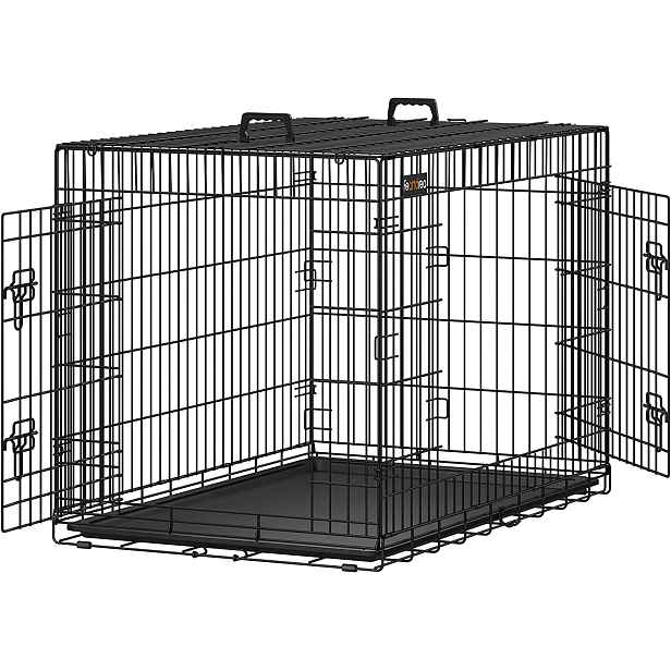 SONGMICS Přepravní klec pro zvířata Piper XL 107 cm černá