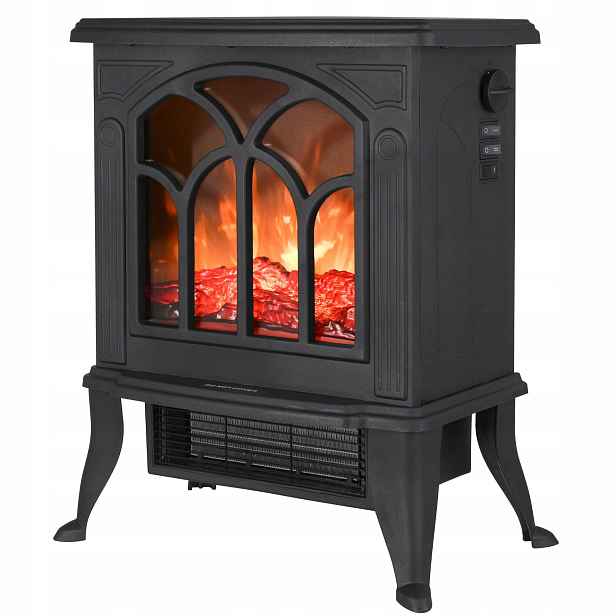 Stojanový krb Mission Air černý s funkcí topení 1800 W 44x38x23 cm