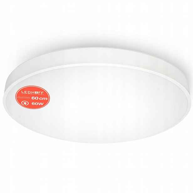 Stropní Svítidlo Bílý kulatý Velká lampa 60 cm nástěnný panel Výkonný 60 W