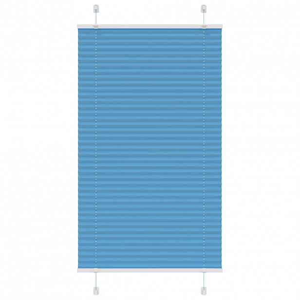 vidaXL Plisovaná roleta modrá 75x150 cm Šířka látky 74,4 cm Polyester