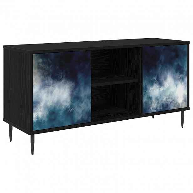 vidaXL Televizní skříň RAALTE 102 x 33 x 51 cm Černý dub