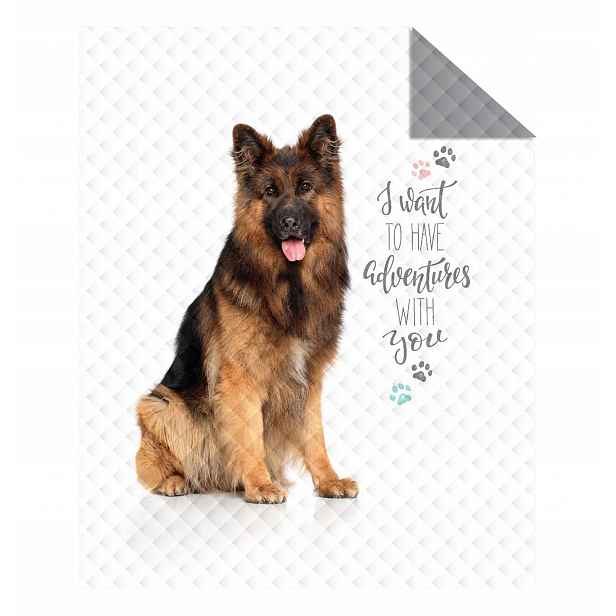 Detexpol Přehoz na postel Německý ovčák Polyester, 170/210 cm (DL-556419)